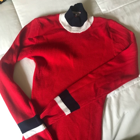 Red ribbed bodycon - Picture 3 of 5